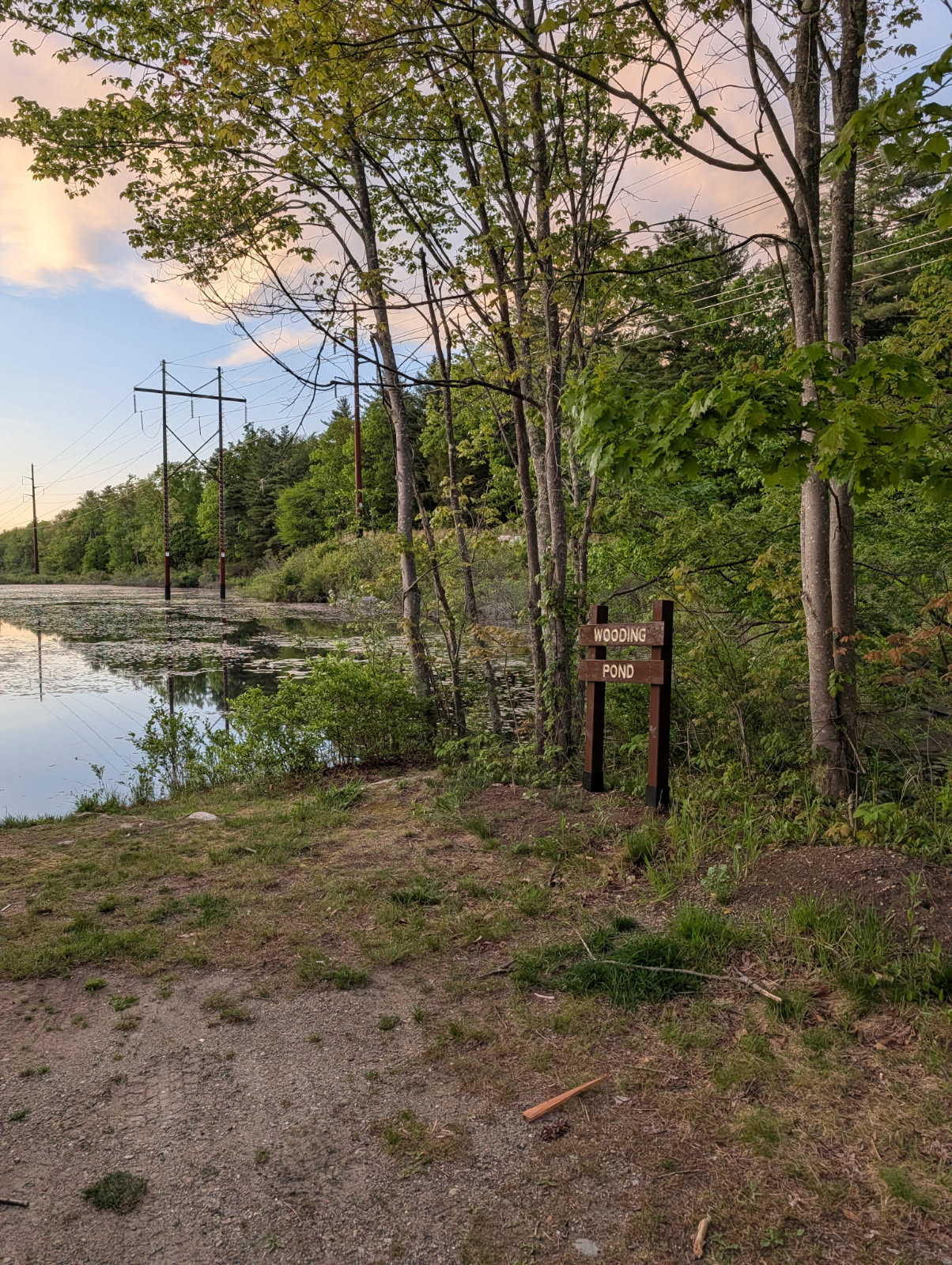 The Wooding Pond sign